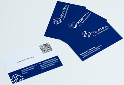 Xperte.eu Visitkarten, Graphik